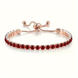 Luxury Full-diamond Tennis Bracelet for Women – Elegant High-polished Niche Design Jewelry