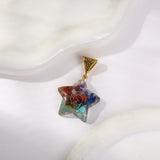 Retro Reiki Healing Energy Crystal Pendant of Natural Stone for Yoga Meditation, Spiritual 7 Chakra Jewelry Necklace Amulet