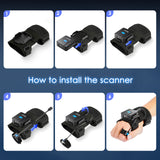 Portable Bluetooth Wrist-worn, 2D Barcode Scanner Gloves