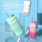 Oral Irrigator, Dental Portable Water Flosser Tips, USB Rechargeable 200ml Water Tank Flosser for Cleaning Teeth