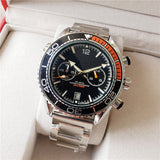 Simple Two Eyes Five Hands Calendar, Men's Quartz Watch