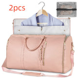 Large Capacity Travel Duffle Bag, Women's Handbag, Folding Suit Carrier, Waterproof Clothes Totes