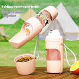 2 in 1 Travel Dog Water Bottle, Pet Water Dispenser Drinking Outing Water Feeder, Pets' Outdoor Portable Products