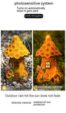 Resin Solar Decoration Tree House, Outdoor Garden Lawn Lamp