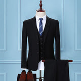 Men's Three-piece Korean Style, Slim Business Suit