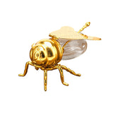 Classical Style Bee Sugar Bowl, Seasoning Jar with Spoon, Metal Crafts Kitchen Gadgets