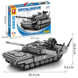 Tank Assembly Model, Assembled Building Block Toys Gift