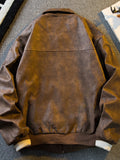 Vintage Short Leather Jacket for Men