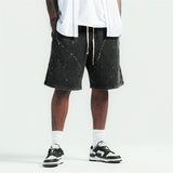 Men's Drawstring Elastic Waist Straight Shorts