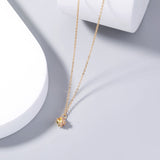 Exaggerated Niche Rotating Rubik Cube, Colorful Zircon Pendant Necklace