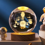 Luminous Starry Sky and Planets Moon - Crystal Ball Small Night Lamp, Projection Ambience Light, Creative Gift Ideas