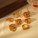Women's 18K Faux Gold, Stainless Steel Ring