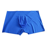 Summer New Ice Silk Men's Boxers, Mid Waist Solid Color Shorts (Pack of 2)