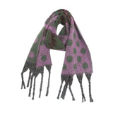 Thick Jacquard Dot Shawl Scarf with Tassels