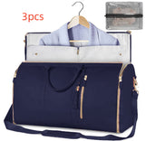 Large Capacity Travel Duffle Bag, Women's Handbag, Folding Suit Carrier, Waterproof Clothes Totes