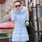 Winter New Fashion Slim Quilted Coat, Big Fur Collar, Thick Warm Jacket