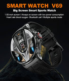 HD Large Screen Bluetooth Calling, Heart Rate, Blood Oxygen Monitoring Smart Watch
