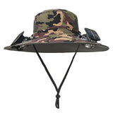 Solar Powered Wide Brim Sun Hat with Cooling Fan – USB Rechargeable Outdoor Fishing & Hiking Cap