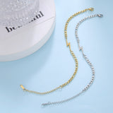 Double Hole Lightning Pendant, Titanium Steel Women's Bracelet