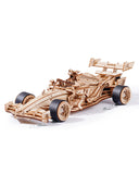 3D Wooden Puzzle Racing Car Model Kits with Mechanical Roaring Engine