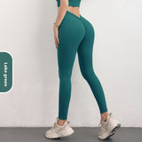 Fashion V-shaped Yoga Pants, INS High Waist Trousers, Hip Lifting Sports Fitness Women's Clothing