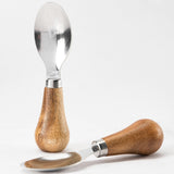 Vertical Stainless Steel Butter & Cheese Spreader with Wooden Handle