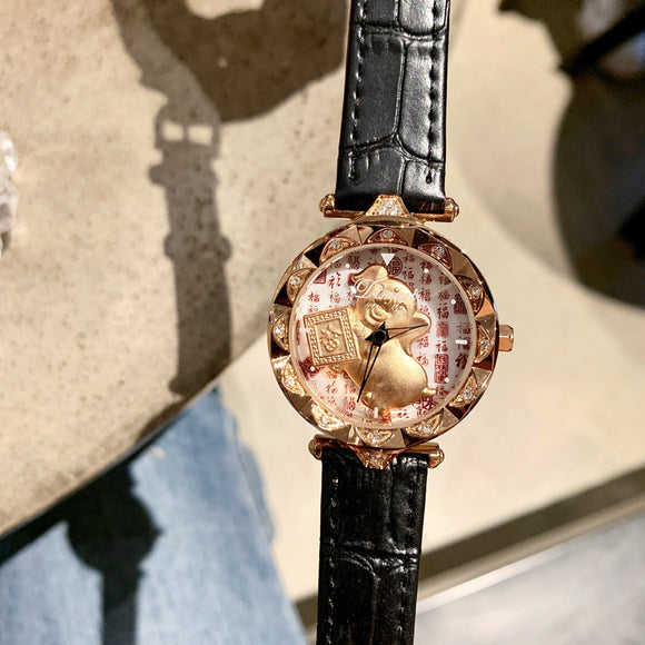 When the Golden Pig's Girl Comes, It will Transfer- Fashion Watches for Ladies