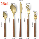 Stainless Steel Cutlery with Wooden Handle