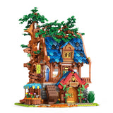 Street View, Medieval Tree House Building Model, Assembling Educational Toys