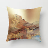 Nordic Watercolor Gold Foil Texture Printing Pillowcase or Cover
