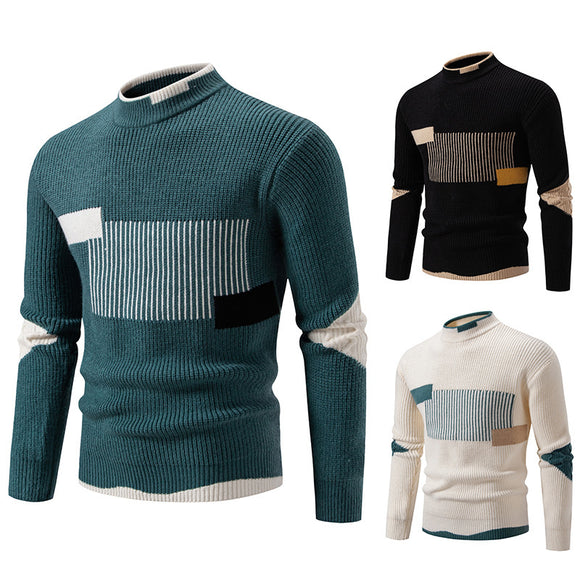 Men's Fashion Trend, Multicolor Woven Cotton Velvet Sweater