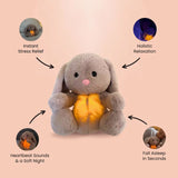 Soothing Sensory Plush Toy that Relieves Anxiety, Breather for Newborns and Grownups, Bunny Comforter to Conciliate Senses