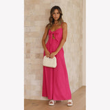 Tied Spaghetti-strap, Trendy Jumpsuit