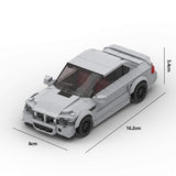 MOC Building Blocks Assembled Creative Speed Series 8 Grid Car Model