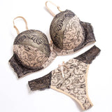 Lace Color Matching, Plus Size, Bra Underwear Set