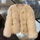 Autumn and Winter New Short Thickened Environmental Protection Faux Fur, High-end Tops Coat for Women