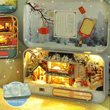 Handmade Model Toy, DIY Iron Box with Light Doll House