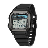 Waterproof Sports Men's Thin Square Luminous Electronic Watch