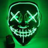 Black V Halloveen Horror Glowing Mask