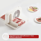 Electric Lamb Roll and Meat Slicer with Adjustable Thickness Regulator