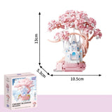 Cherry Blossom Season Assembled Building Block Model Ornaments