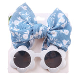 Kids Sunglasses Hair Band Set, Fashion Boys and Girls Cute UV Protection Eye Protection Gear, Headband Cover