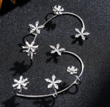Rotating Flower No Piercing Women's Ear Hangings