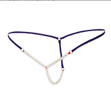 New Women's Ultra-fine, Sexy Pearl Massage, T-back, Hot Underwear