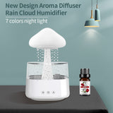 USB Humidifier Water Drip Mushroom Rain Cloud Diffuser Water Drop Sound Aroma Lamp for Home