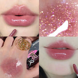 Black Tube, Glossy Milk Tea Color, Moisturizing Lip Oil
