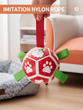 Dog Soccer Balls Toy with Straps, Gift for Pets - Puppy Birthday Interactive Toys