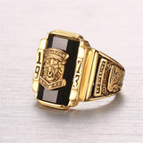 And The Wind 1973 Tiger Walton Navy – Men's Personality Retro Ring