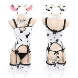 Women's Cow One-piece Stockings Suit Underwear