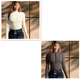 Fashion Long Sleeve Jumpsuit, Seamless Slimming Shapewear for Women's Romper